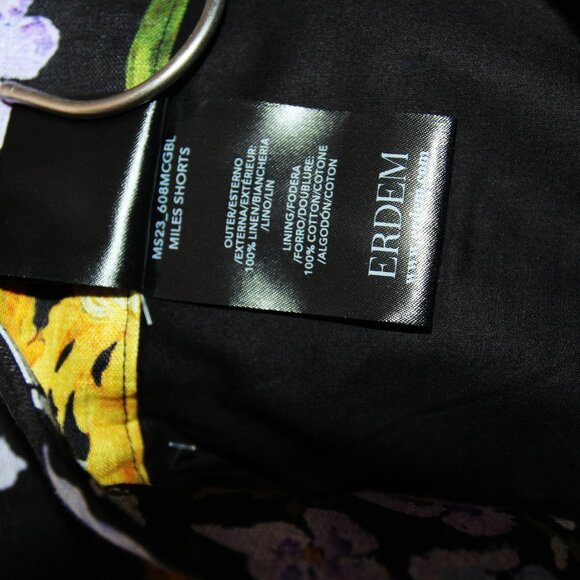 BNWT SS23 ERDEM MILES CEDRIC GARDEN FLORAL LINEN SHORTS 48 & 52 - Picture 8 of 13